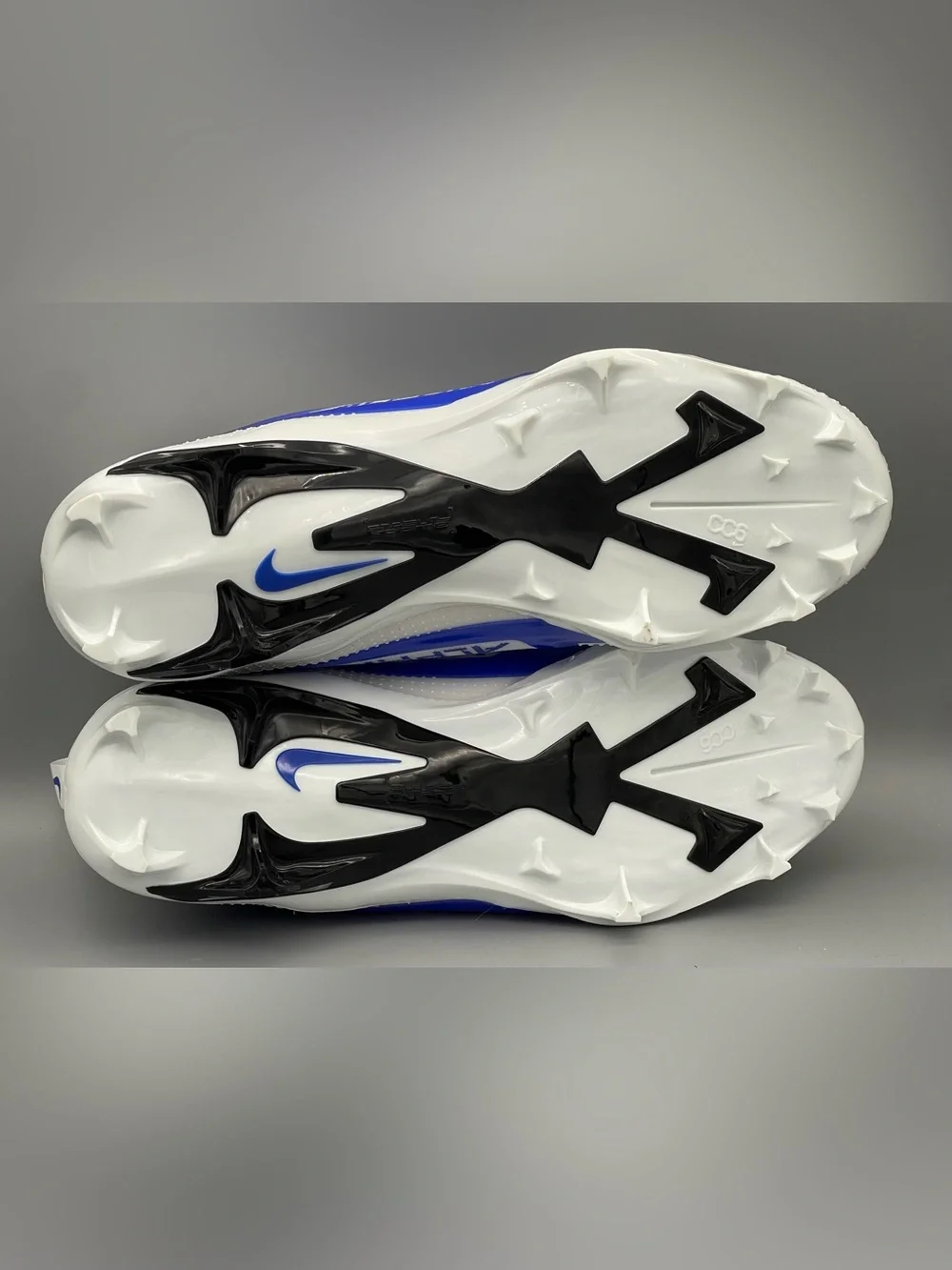 Nike Alpha Menace 4 Elite TB White Blue Football Cleats IB2501-104 Men Sz 12 NEW